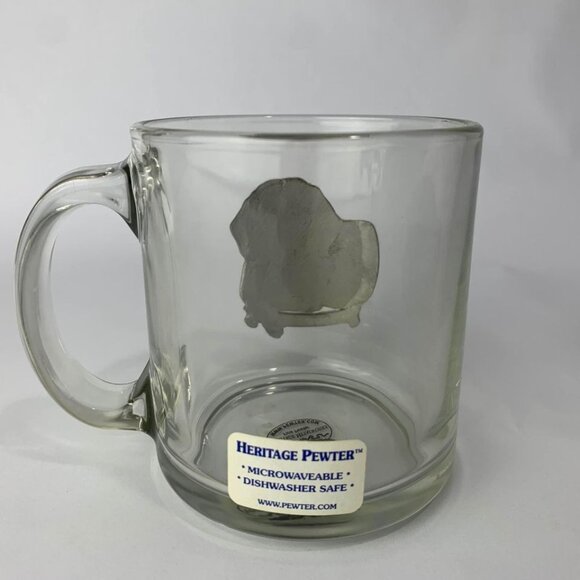 Heritage Pewter Beagle Dog Glass Coffee Mug New - Picture 4 of 6
